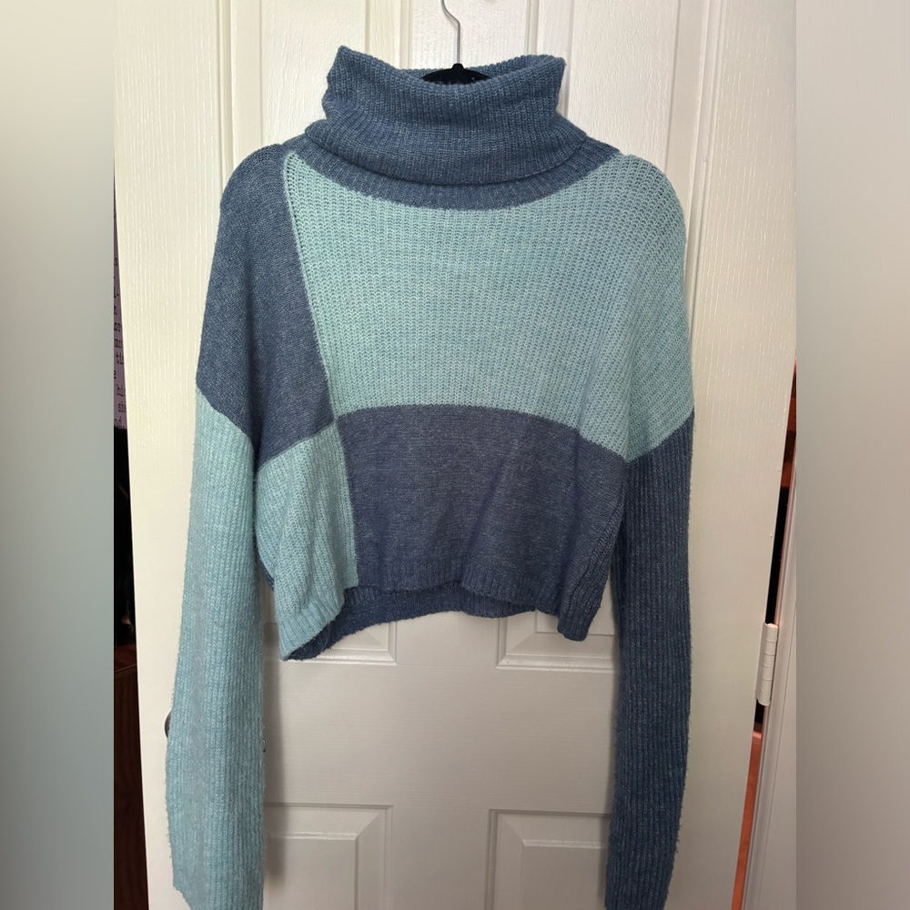 Blue Wild Fable Turtleneck Sweater